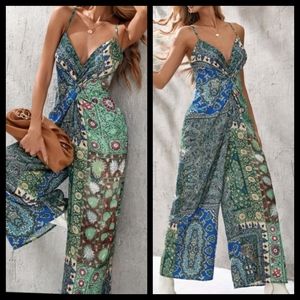 Boho Paisley Cami Jumpsuit  S, M, L NWOT